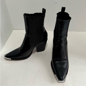 Schutz Springsteen Leather Chelsea Western Booties